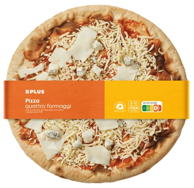 PLUS Pizza quattro formaggi Krimp 385 g