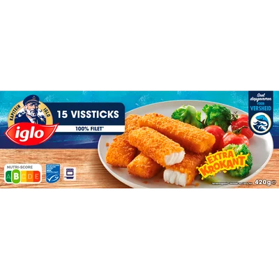 Iglo Vissticks 15 stuks Doos 420 g