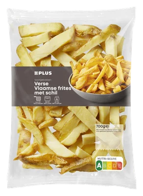 PLUS Verse Vlaamse frites met schil Zak 700 g