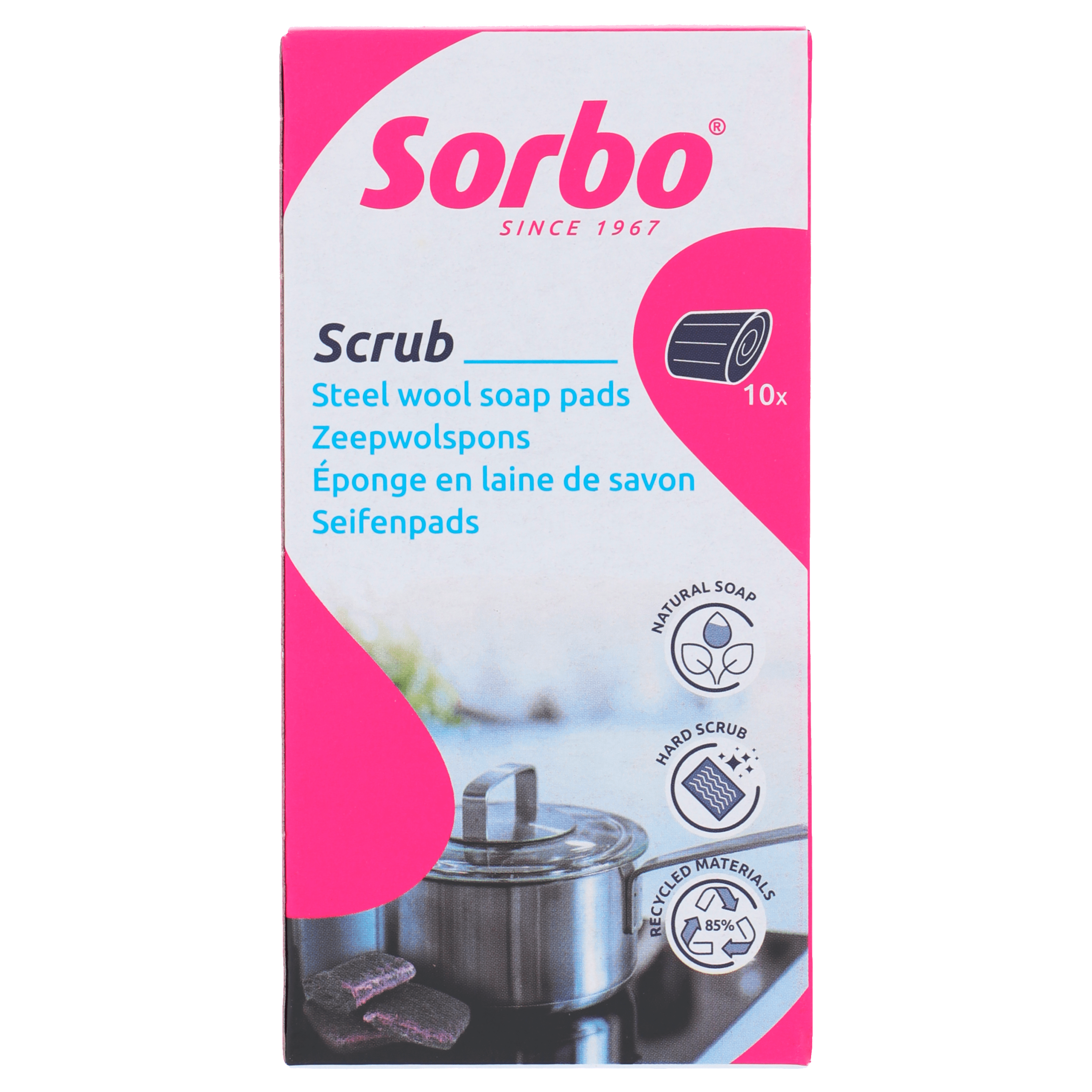 Sorbo Zeepwolsponsjes recycled Doos 10 st