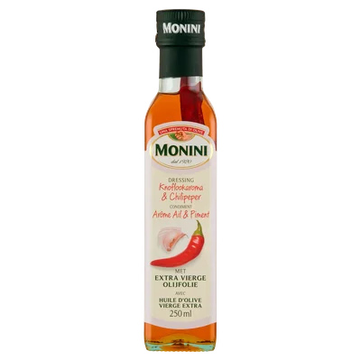 Monini Olijfolie met knoflookaroma Fles 250 ml