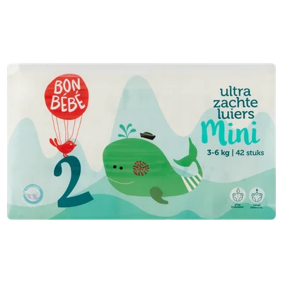Bonbebe Luiers maat 2 mini 3-6 kg Stazak 42 st