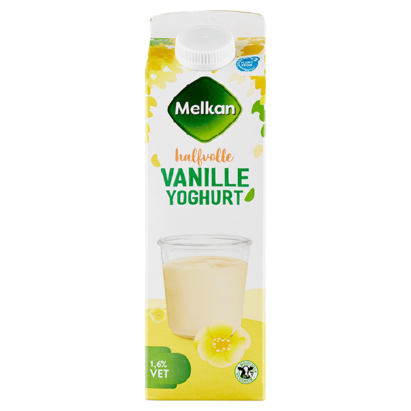 Melkan Vanilleyoghurt Pak 1000 ml