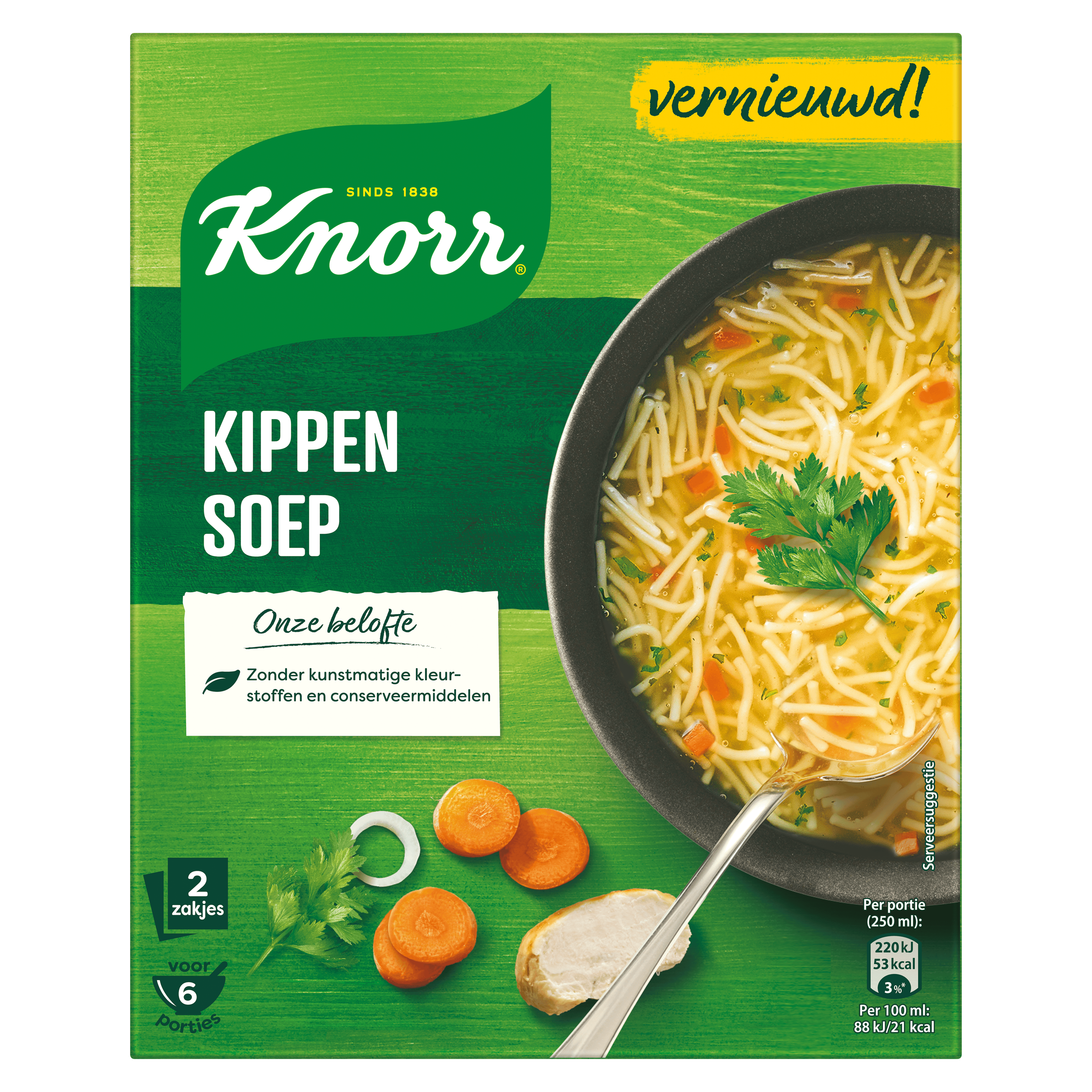 Knorr Dubbelpak soep Kip Doos 94 g