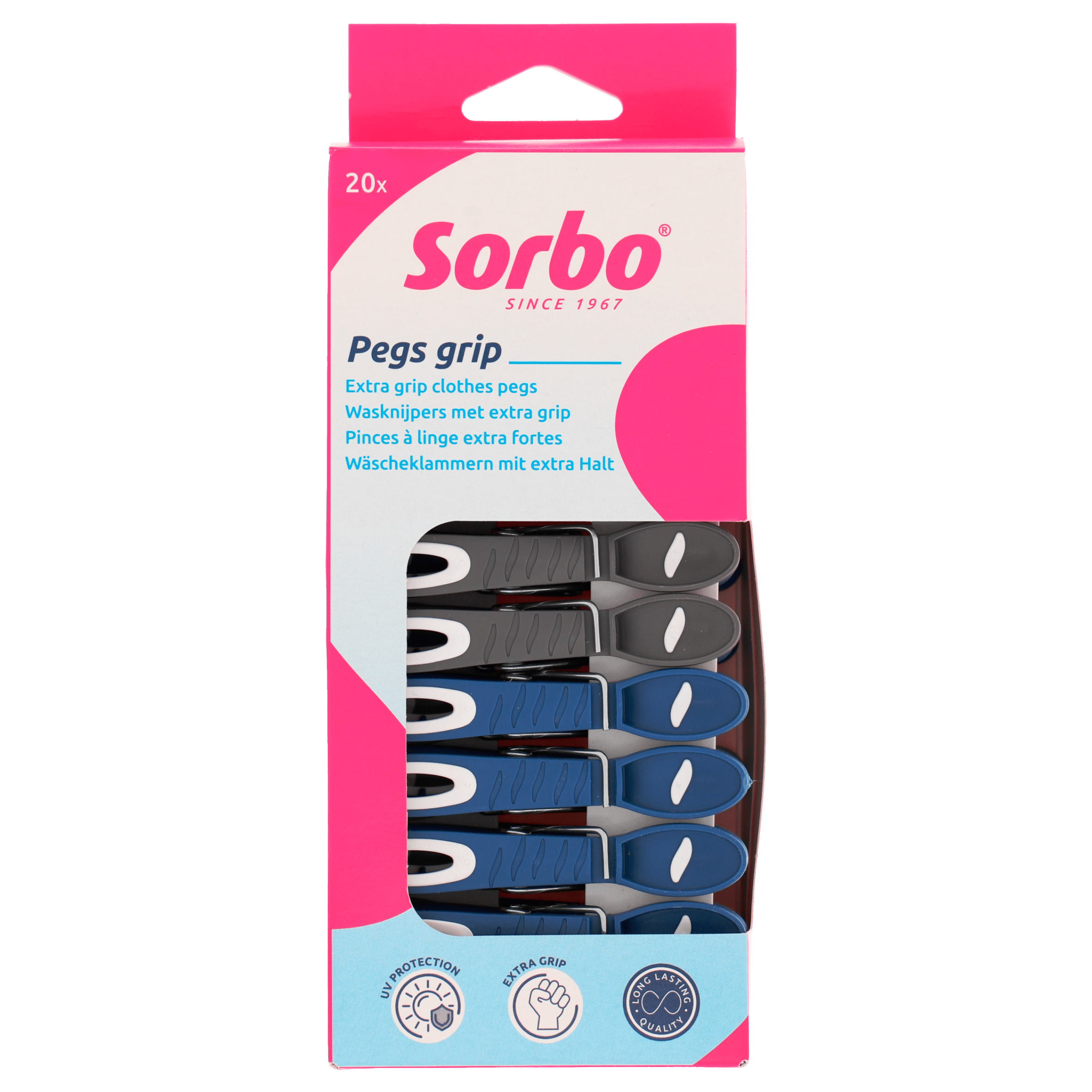 Sorbo Wasknijpers met extra grip Doos 20 st