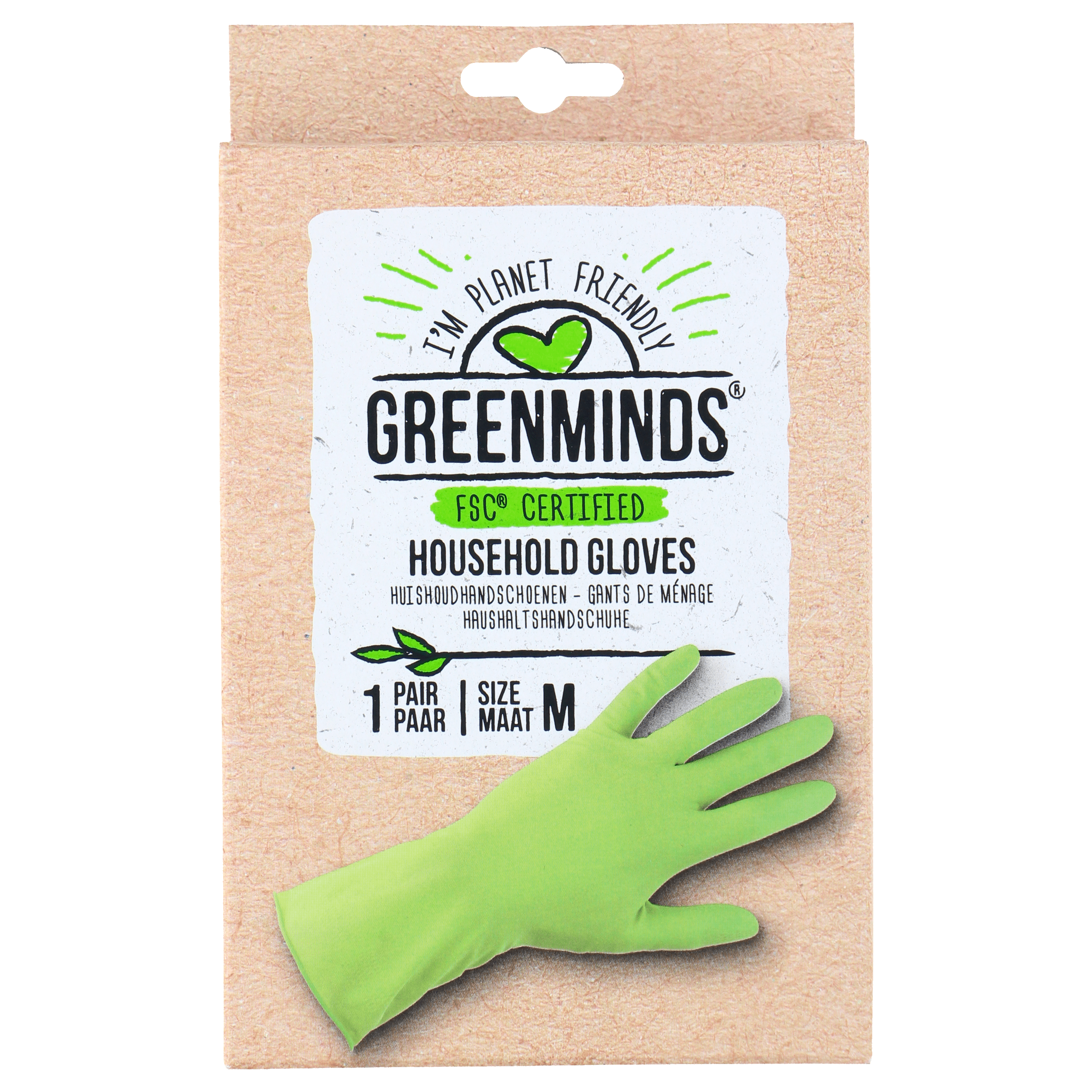 Sorbo Huishoudhandschoen geel L Kaart 93 g