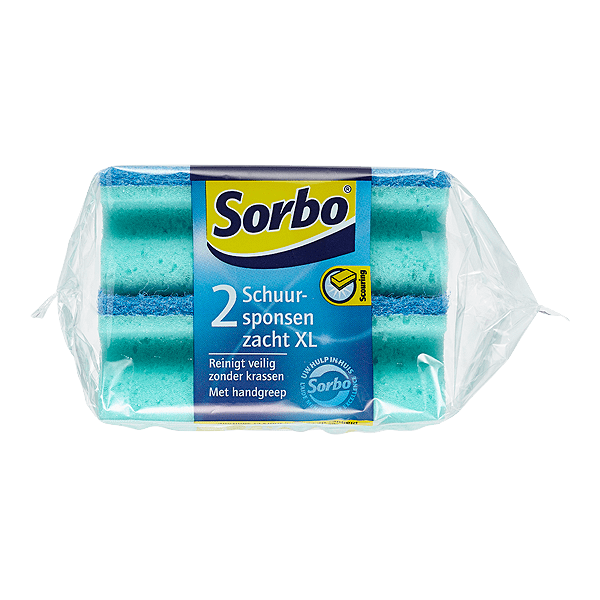 Sorbo Schuurspons krasvrij recycled Stuk 2 st