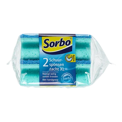 Sorbo Schuurspons krasvrij recycled Stuk 2 st