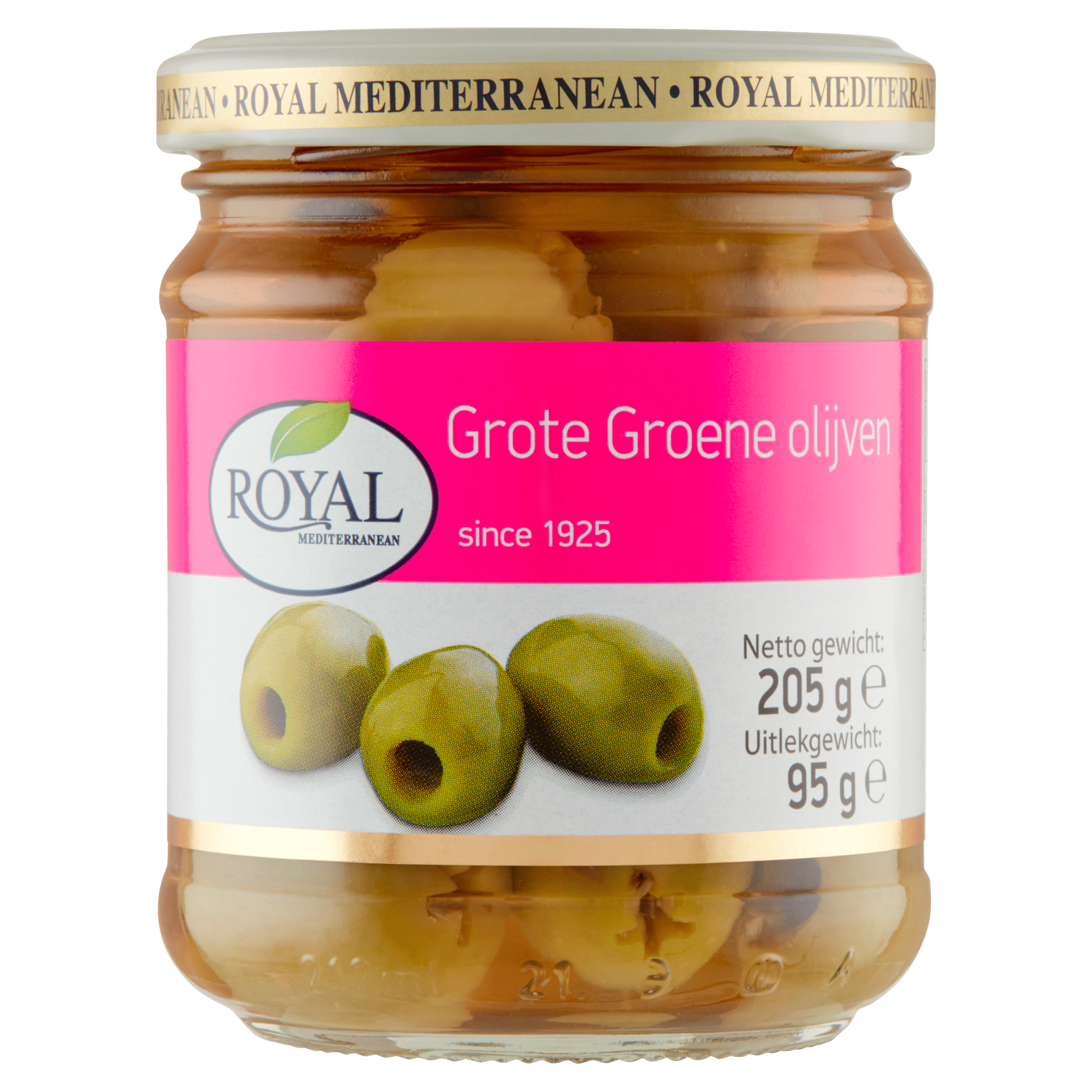 Royal Grote Groene olijven Pot 201 g