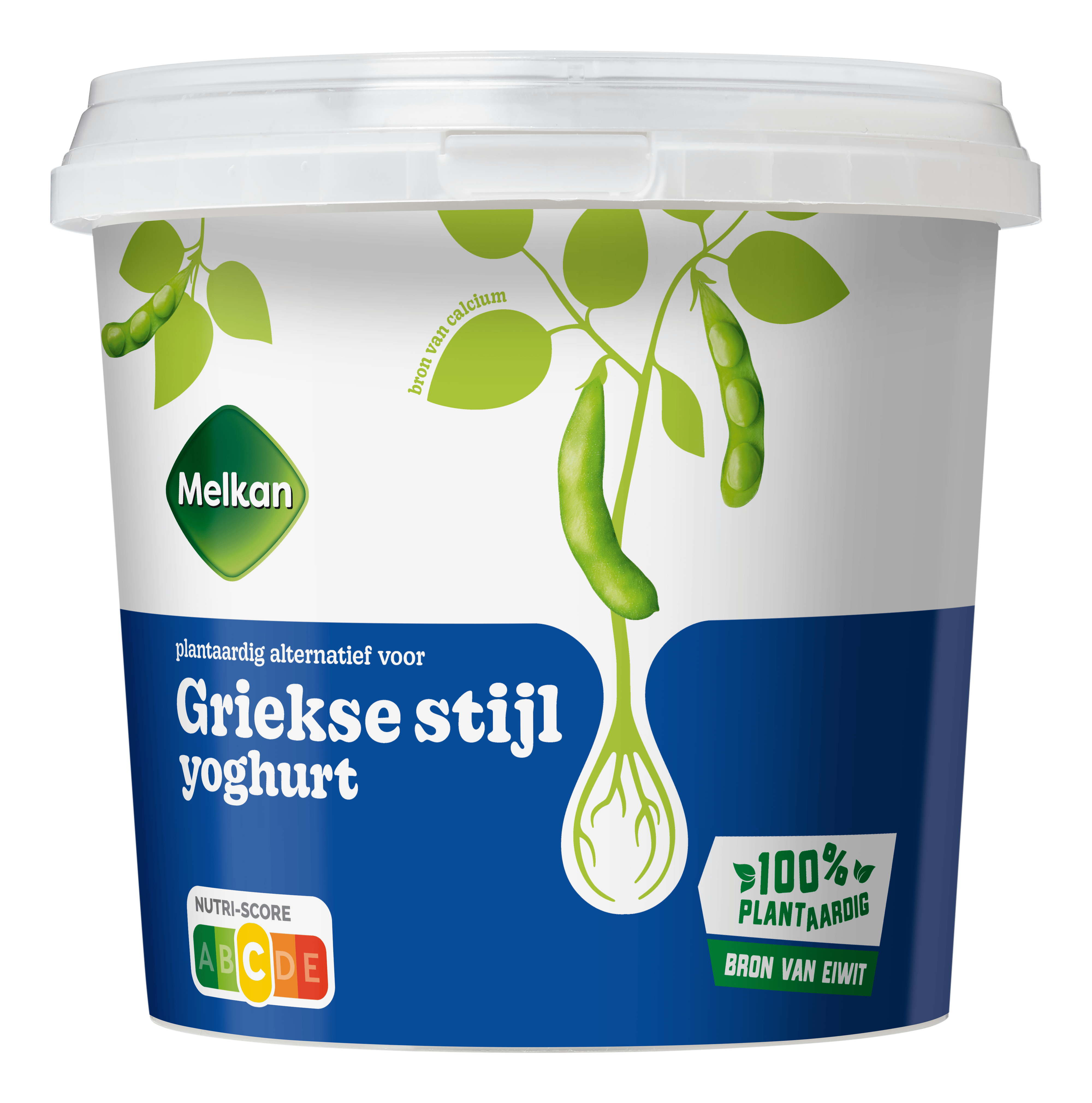 Melkan Griekse stijl plantaardige yoghurt Emmer 1000 g