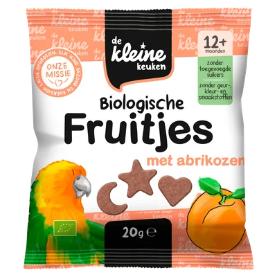De Kleine Keuken BIO Fruitjes met Wortel +18M Zak 20 g
