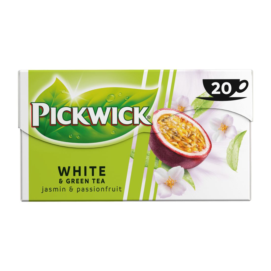 Pickwick Jasmin passion fruit white &amp; green tea Doos 20 st
