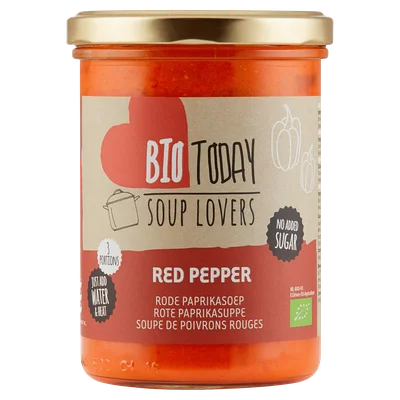 BioToday Rode Paprikasoep bio Pot 400 ml