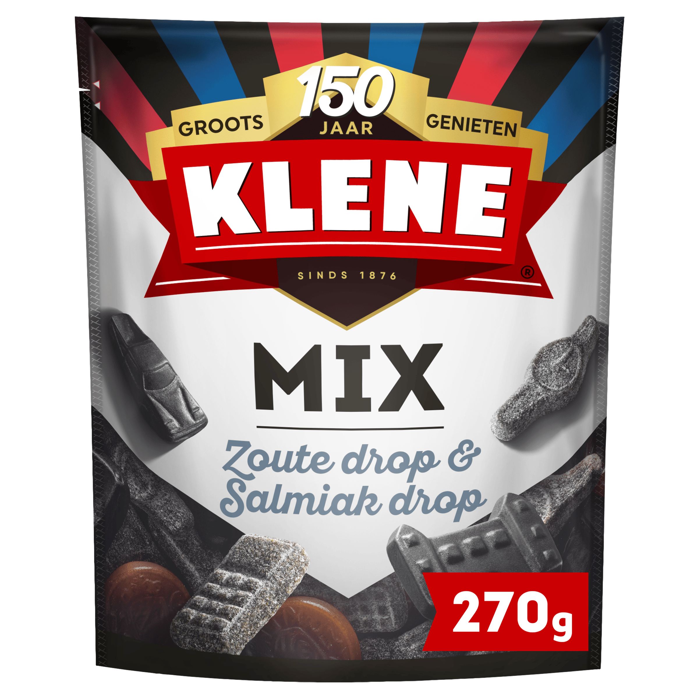Klene Zoute &amp; Salmiakmix Zak 270 g