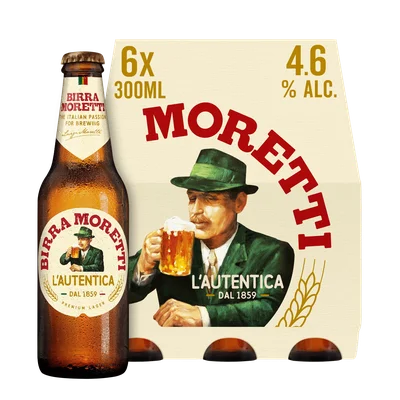 Birra Moretti L'Autentica bier fles Set 1800 ml
