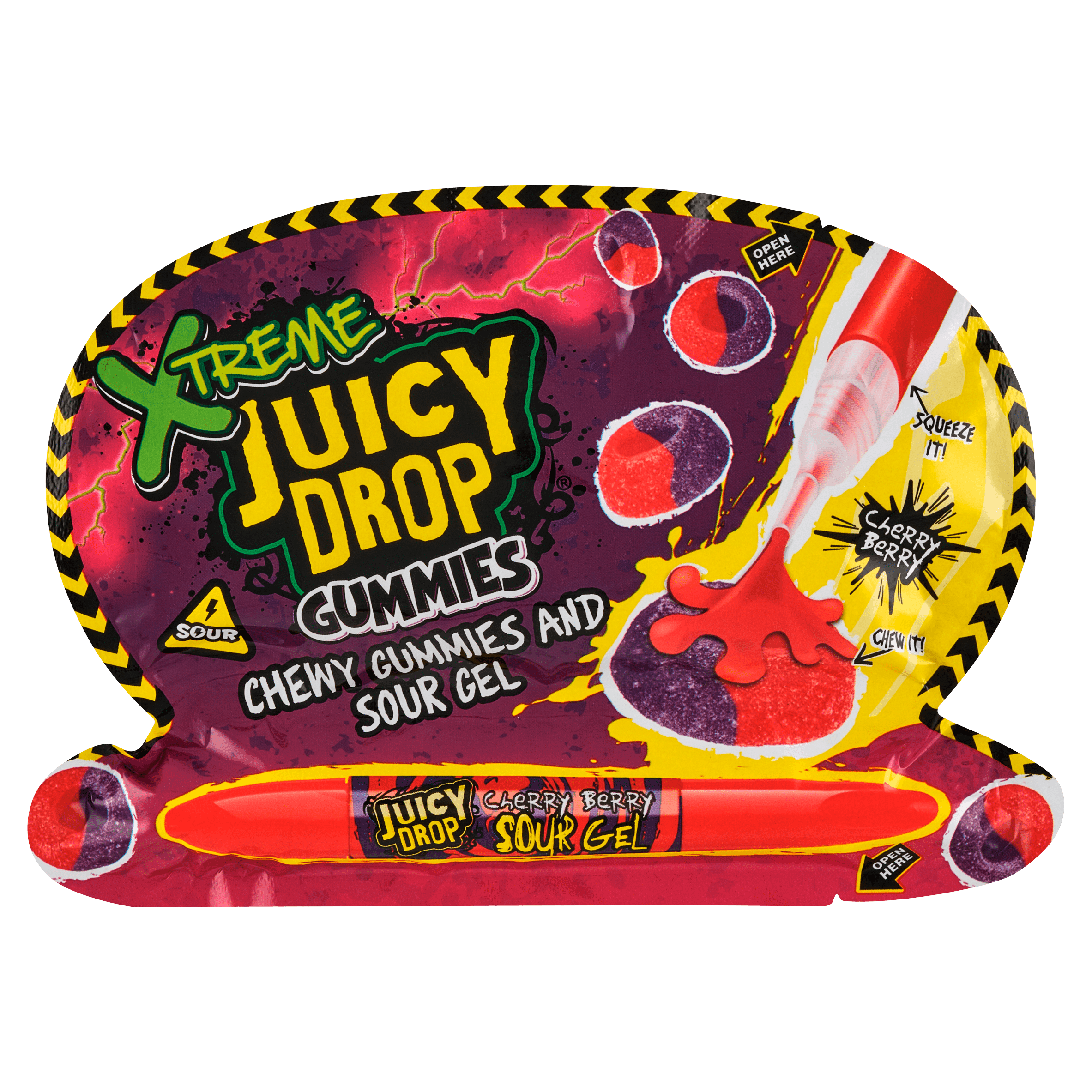 Bazooka Juicy drops gummies extreme Zakje 57 g