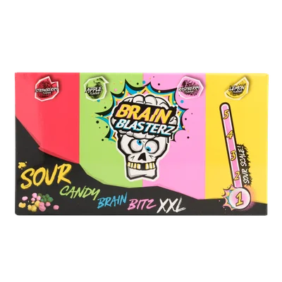 Brain Blasterz Sour candy bitz box XXL Doos 144 g