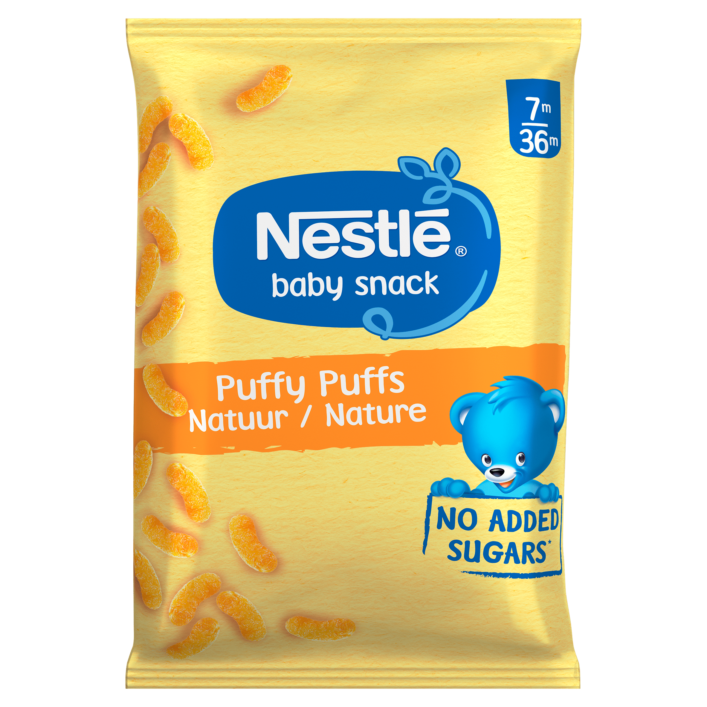 Nestlé Puffy puffs natuur 7-36m Zakje 28 g
