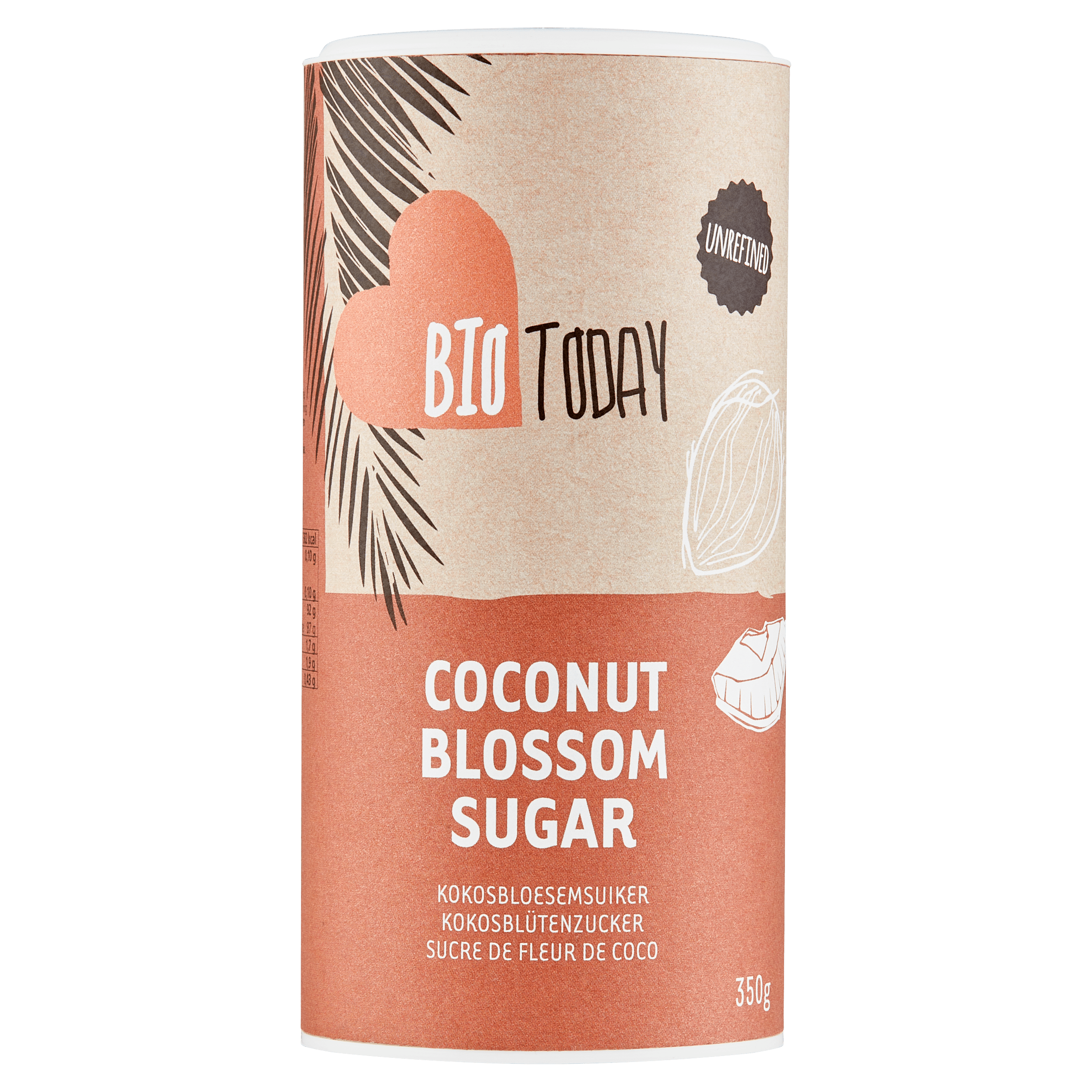 BioToday Kokosbloesemsuiker bio Koker 350 g