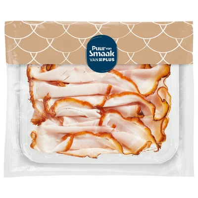 PLUS Puur van smaak Flinterdunne roasted porc Wikkel 90 g