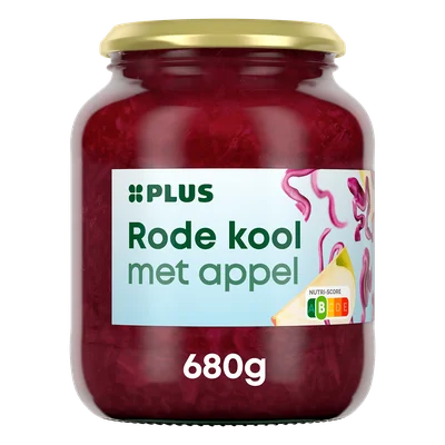 PLUS Rode kool met appel Pot 660 g