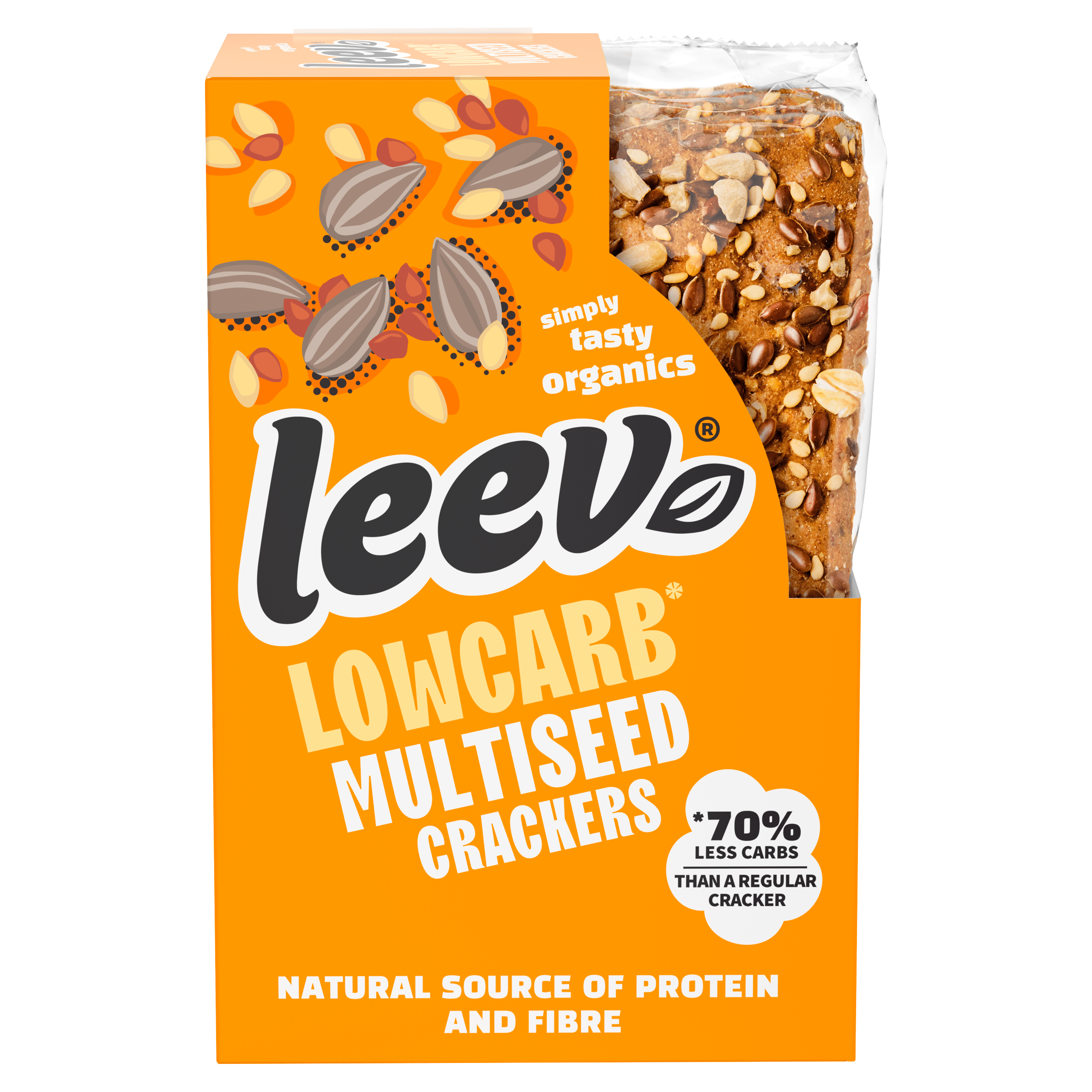 Leev Bio low-carb Qrackers Doos 80 g