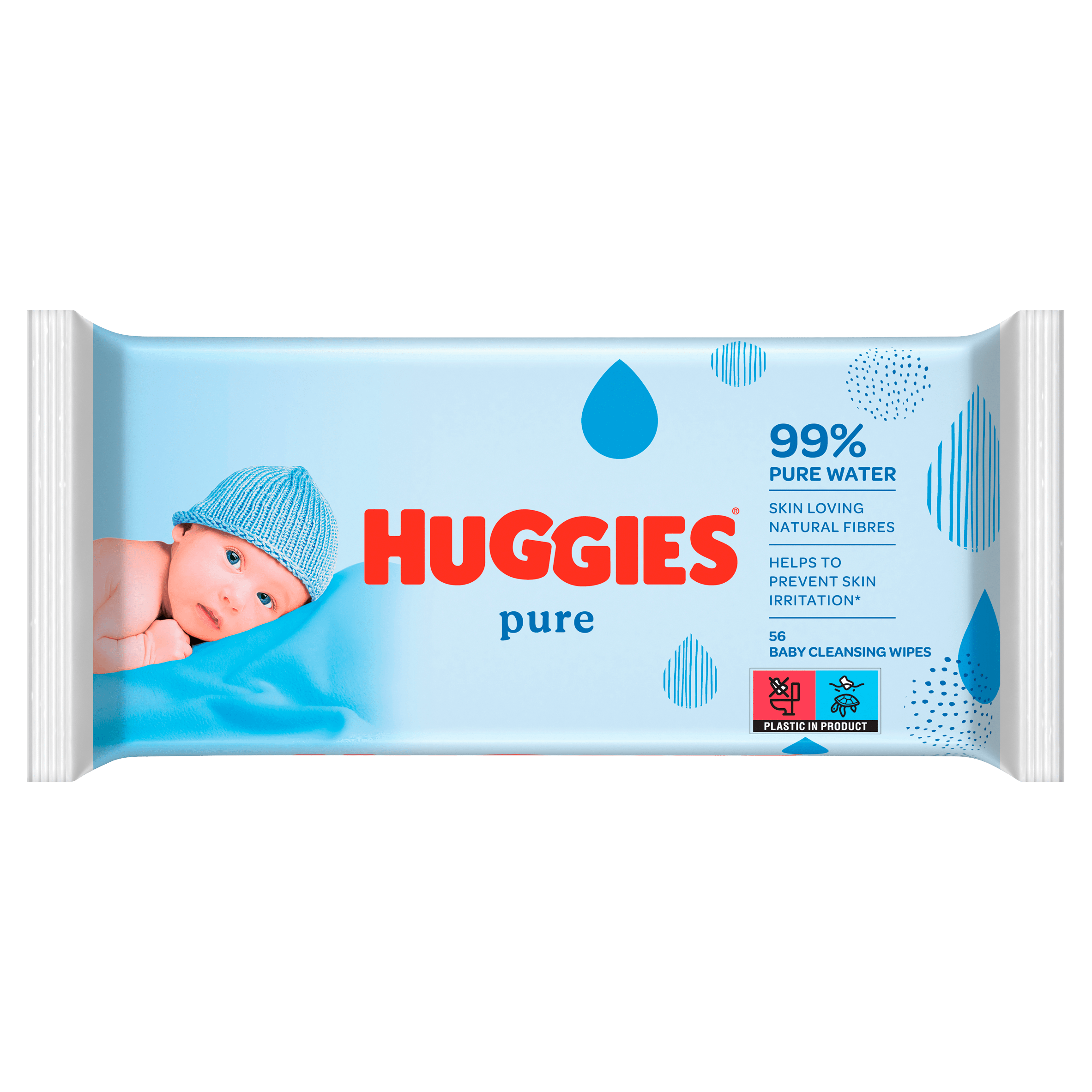 Huggies Babydoekjes Pure Zak 56 st