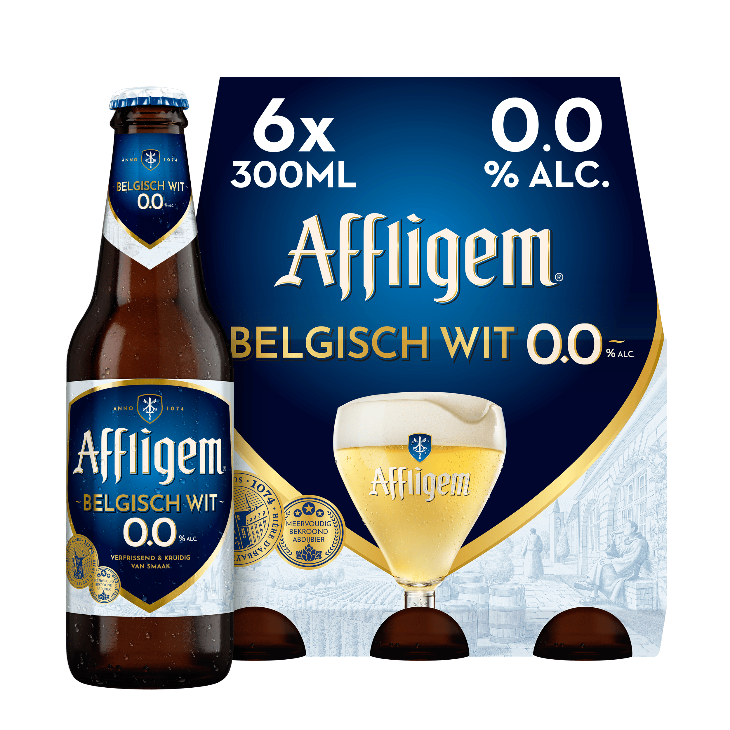 Affligem Belgisch wit 0.0 bier fles Set 1800 ml