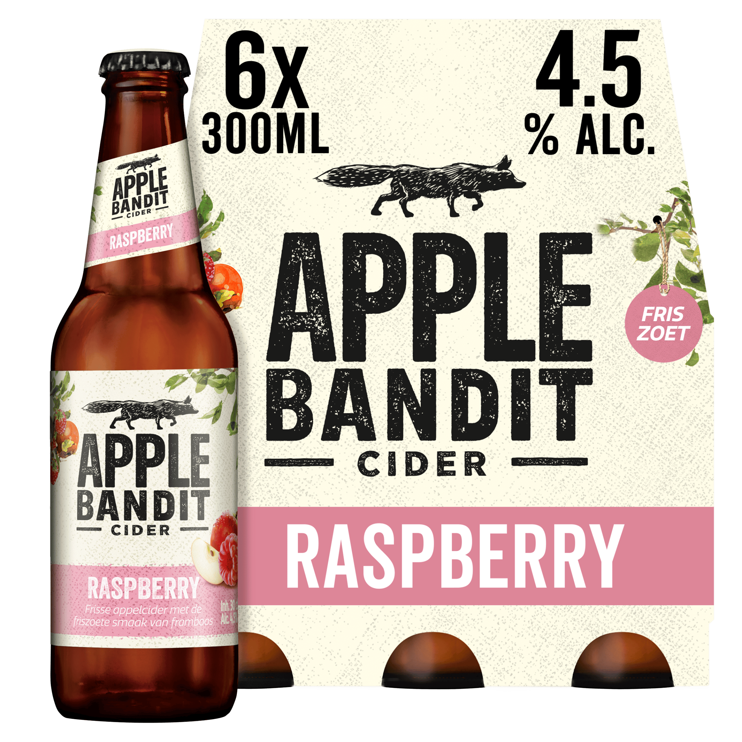 Apple Bandit Raspberry cider fles Set 1800 ml