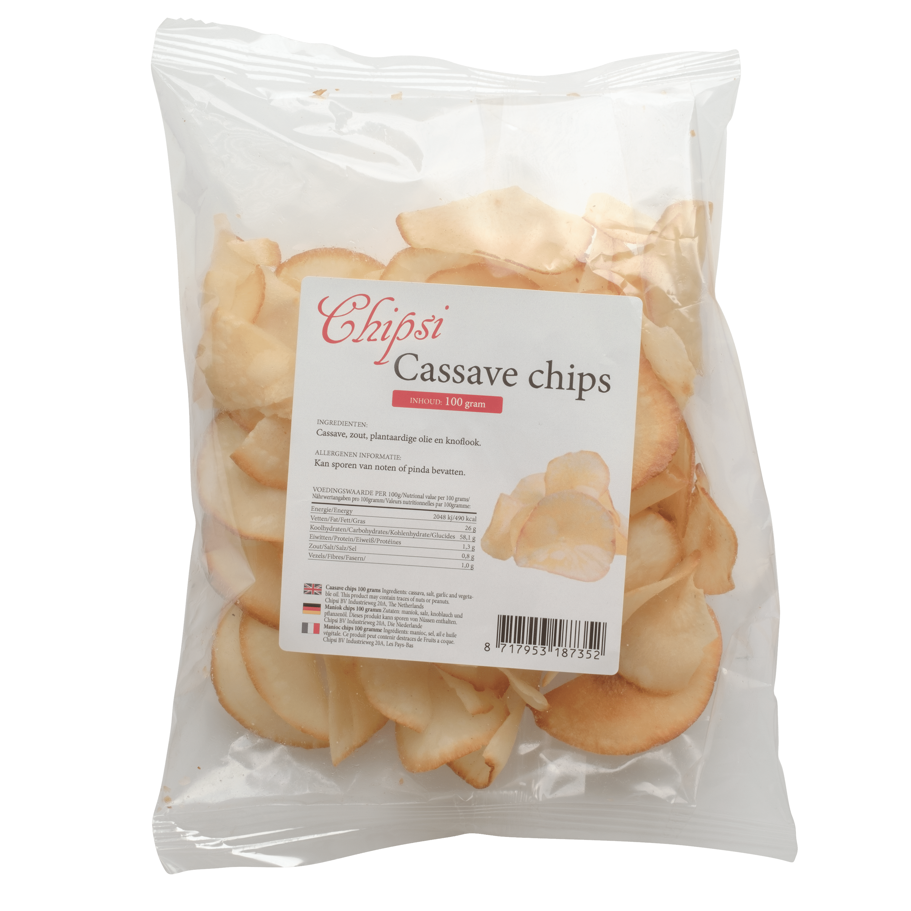 Chipsi cassave chips Zak 100 g