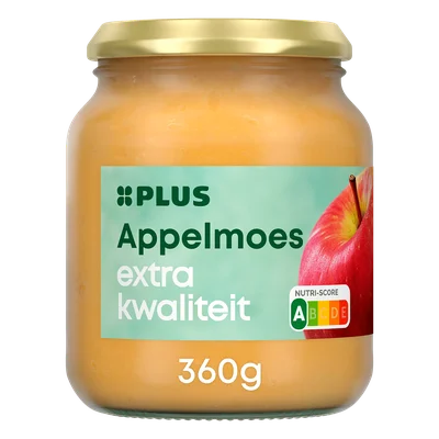 PLUS Appelmoes extra kwaliteit Pot 360 g
