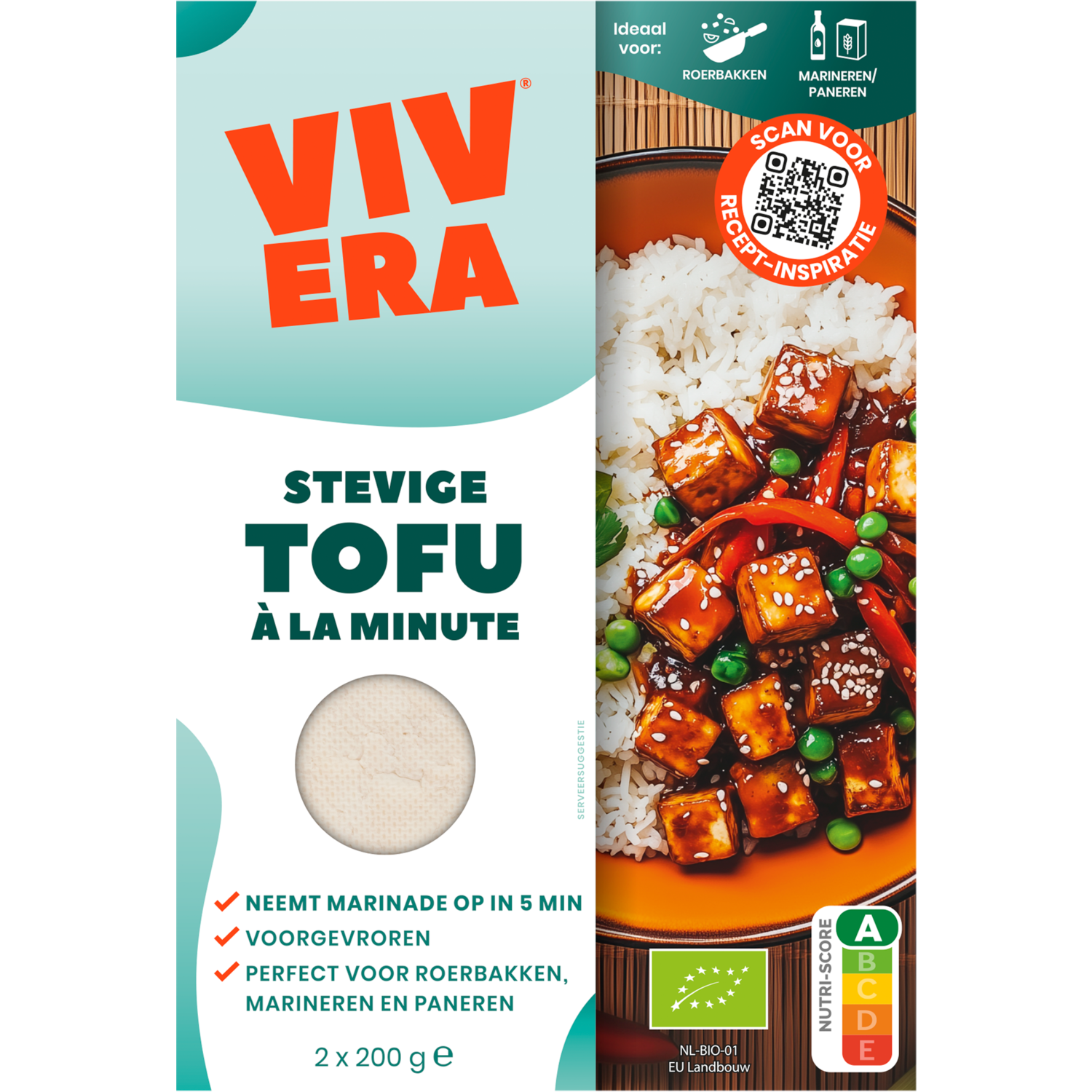 Vivera Bio tofu gerookt Doos 2 st