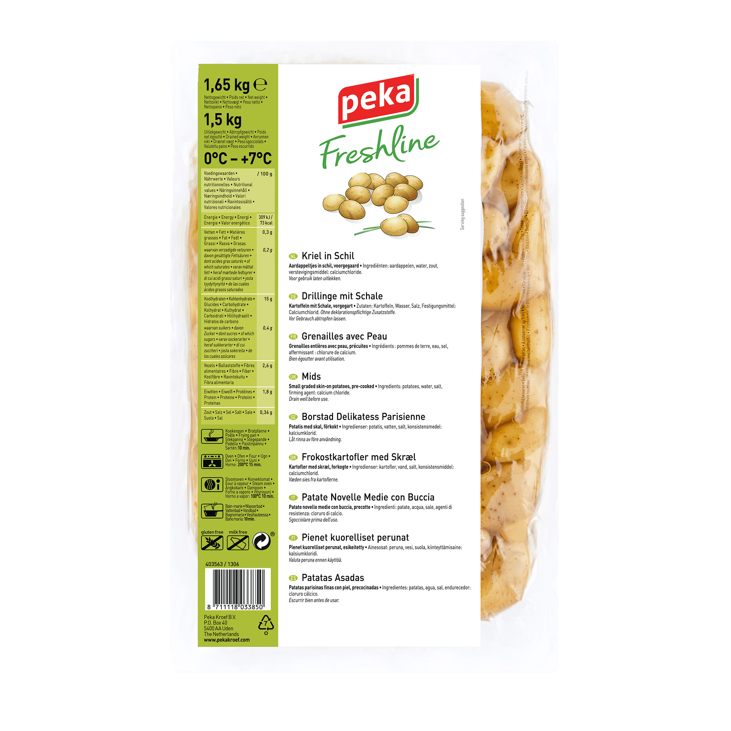 Peka Kriel in schil Zak 1650 g