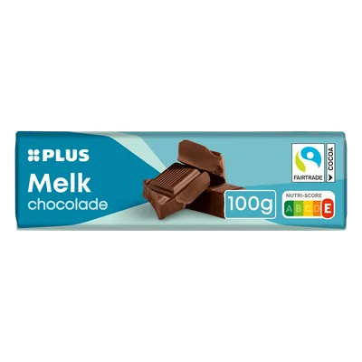 PLUS Chocoladereep butterscotch Fairtrade Wikkel 100 g