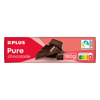 PLUS Chocoladereep hazelnoot melk Fairtrade Wikkel 180 g