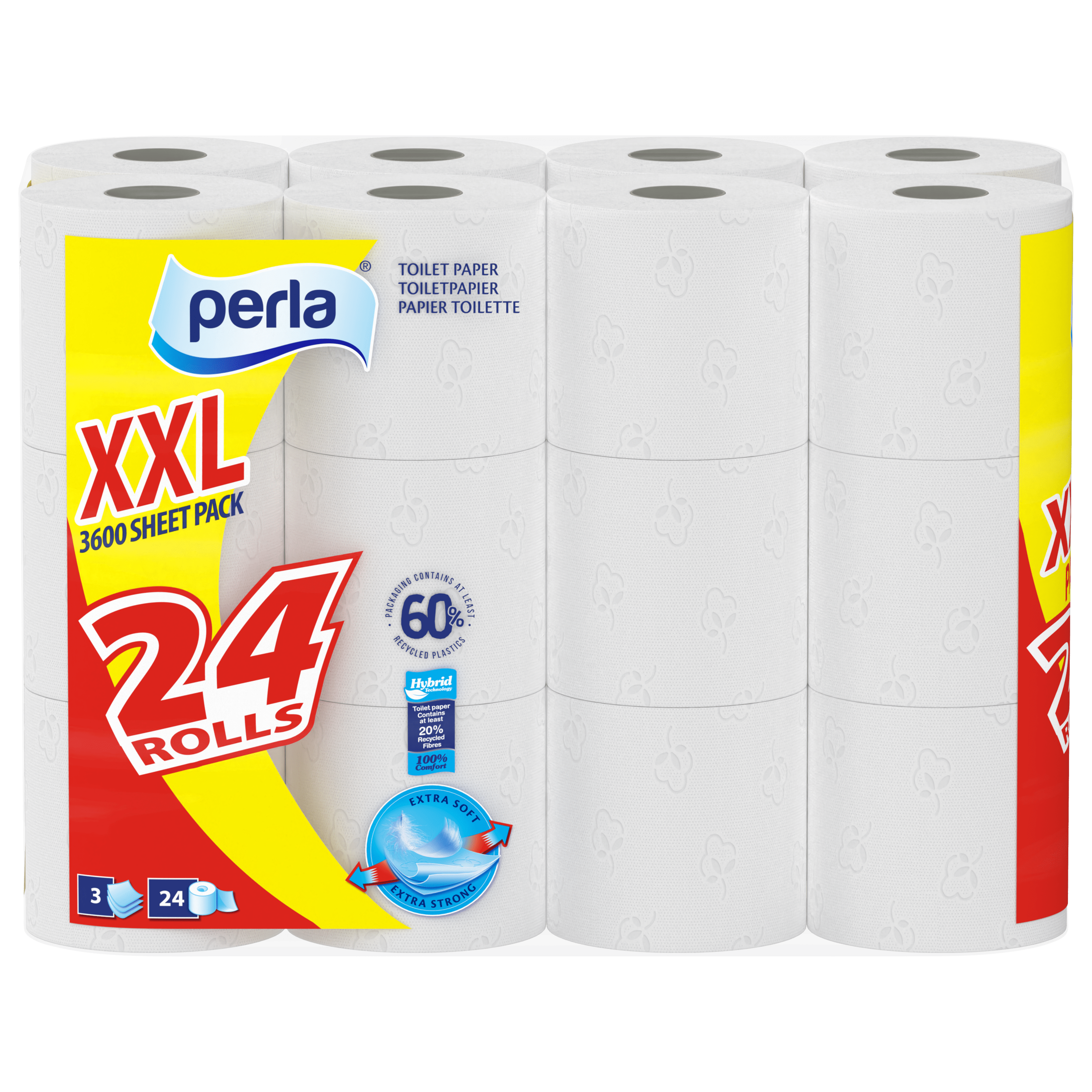 Perla Toiletpapier 3-laags Zak 24 st