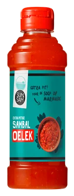 Sum en Sam Extra pittige Sambal Oelek Fles 280 g