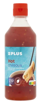 PLUS Hot chilisaus Fles 500 ml