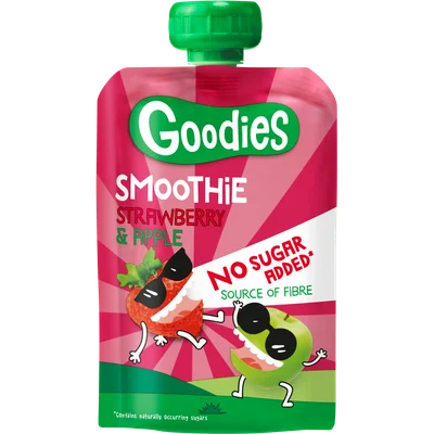 Goodies Knijpfruit Smoothie Aardbei en Appel Stazak 100 g
