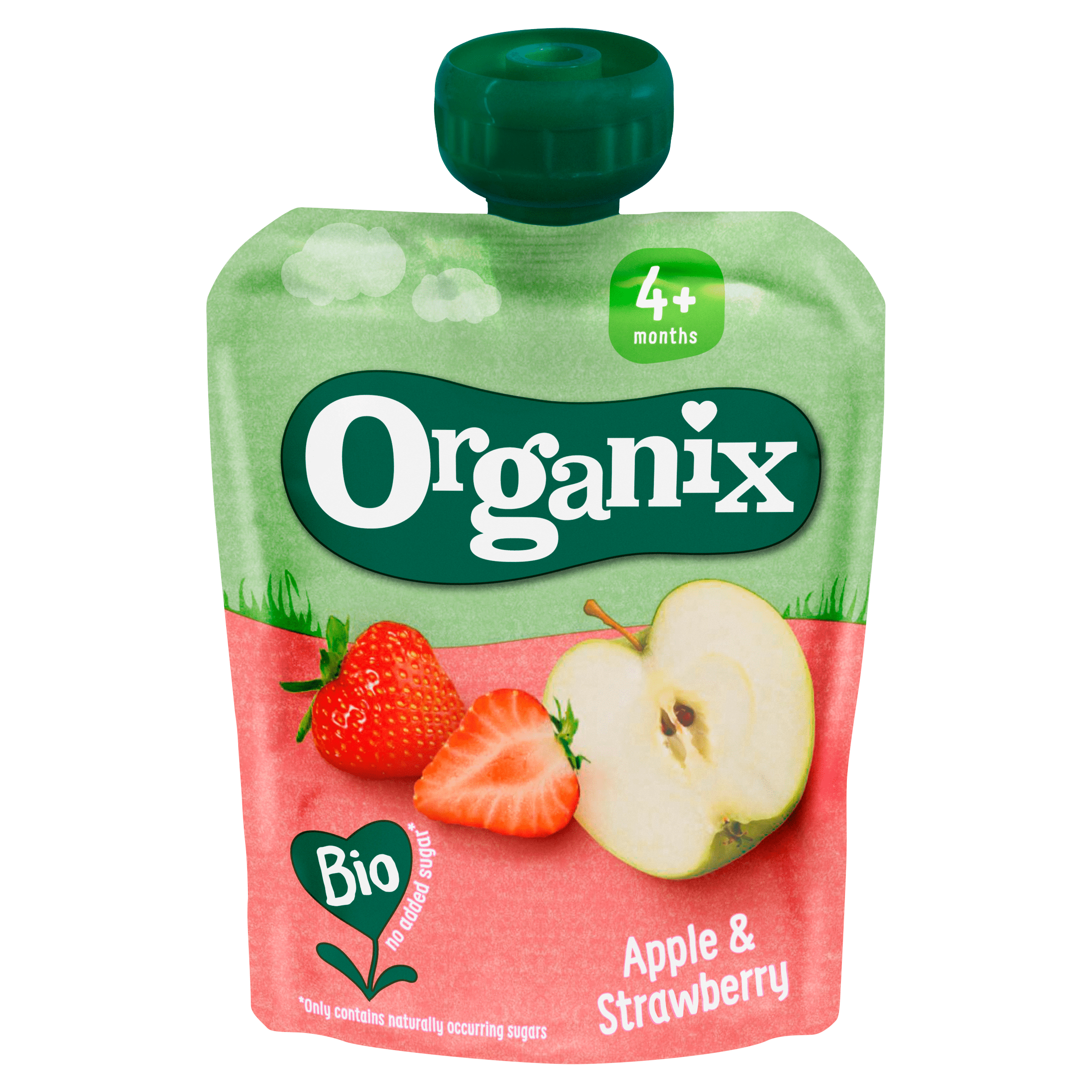 Organix Appel en aardbei bio 4+ Stazak 90 g
