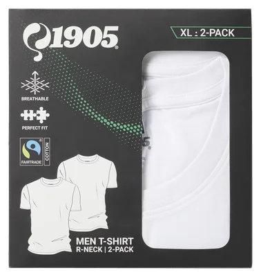 Quick Men Basic T-shirt FT katoen M Pak 2 st