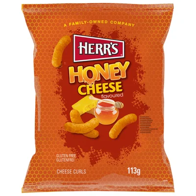 Herr's Honey Cheese Curls Zak 113 g