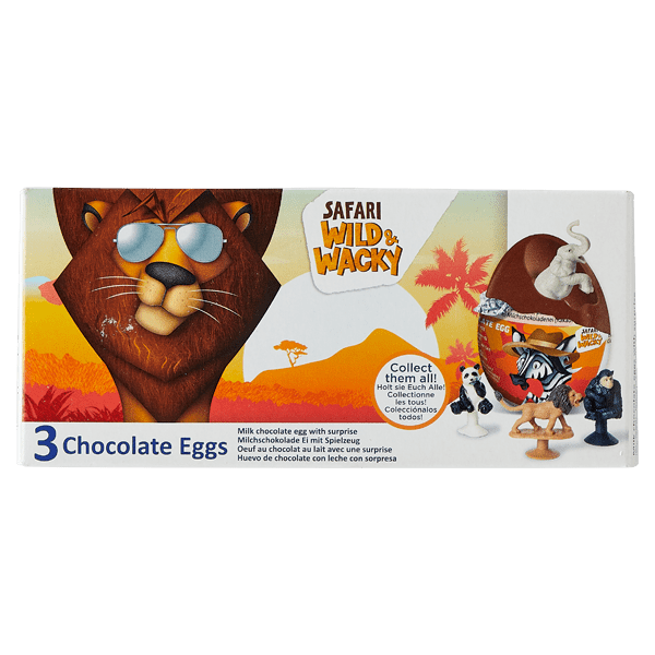 BIP Safari Chocolate Eggs 3-pack Doos 3 st