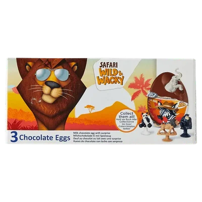 BIP Safari Chocolate Eggs 3-pack Doos 3 st