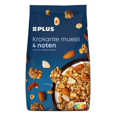 PLUS Krokante muesli chocolade Stazak 900 g