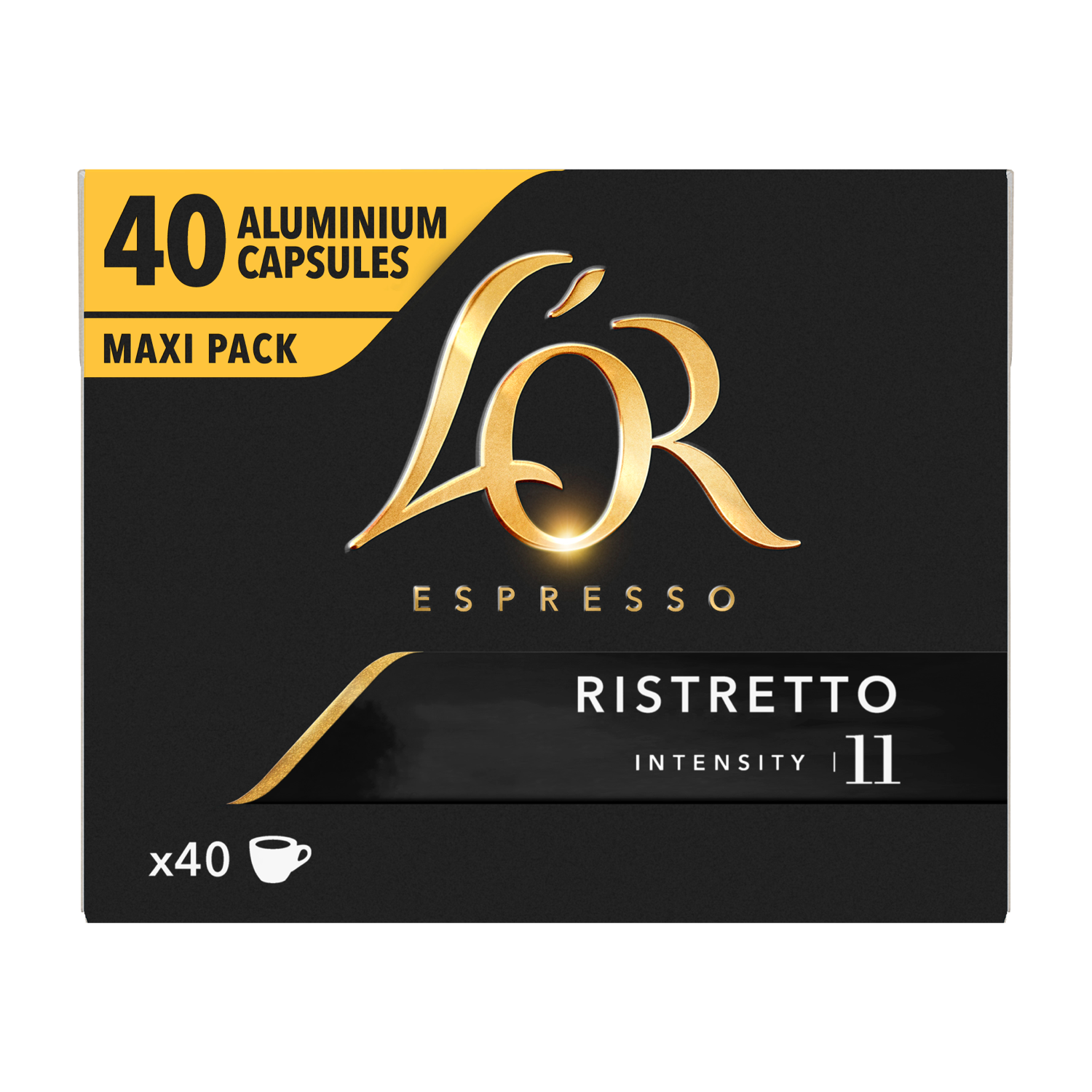 L'Or Ristretto koffiecups familiepak Doos 40 st
