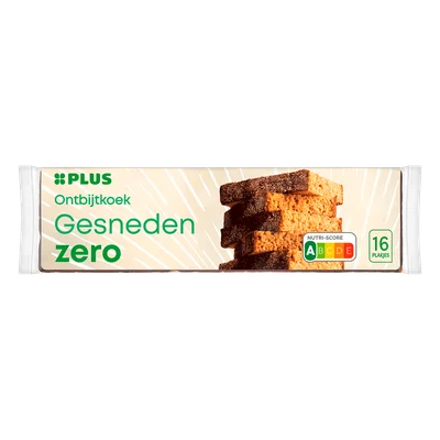 PLUS Ontbijtkoek Zero gesneden Wikkel 485 g