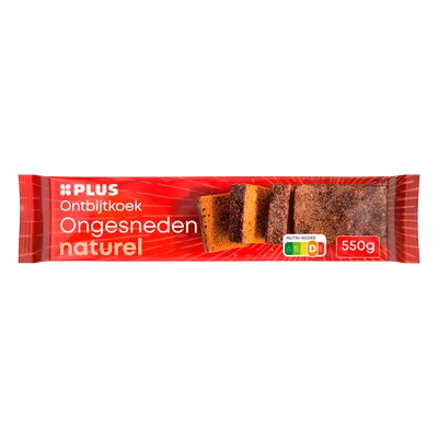 PLUS Ontbijtkoek Naturel ongesneden Wikkel 550 g