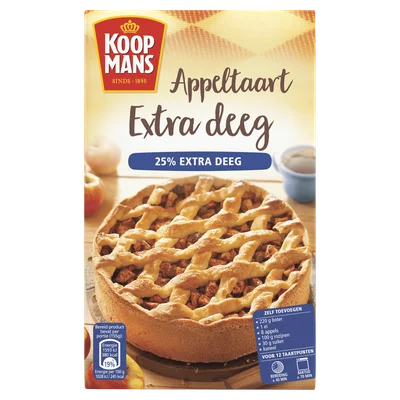 Koopmans Appeltaart extra deeg bakmix Pak 550 g