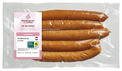 PLUS Boerentrots Knakworst 5x40gr Krimp 200 g
